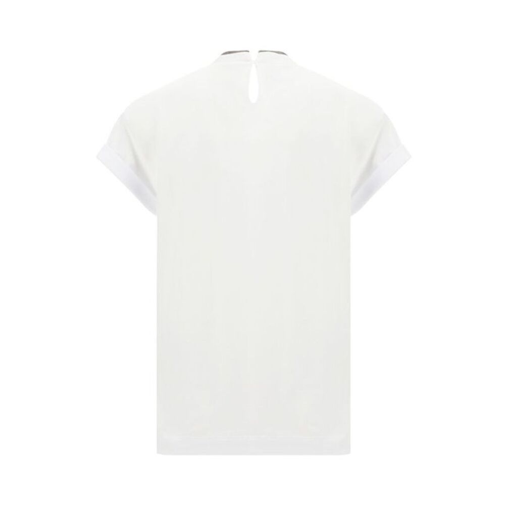 Brunello Cucinelli White Elastane Women's T-Shirt - Picture 3 of 6
